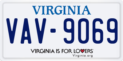 VA license plate VAV9069