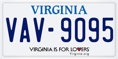 VA license plate VAV9095