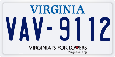 VA license plate VAV9112