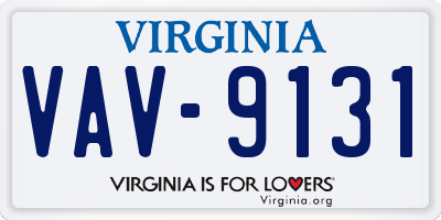 VA license plate VAV9131