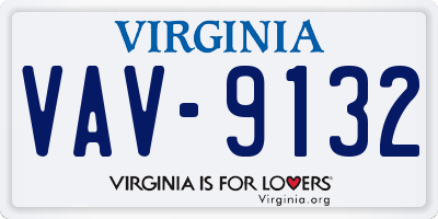 VA license plate VAV9132