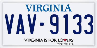 VA license plate VAV9133