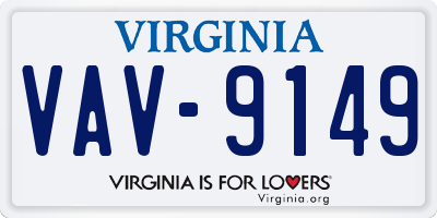 VA license plate VAV9149