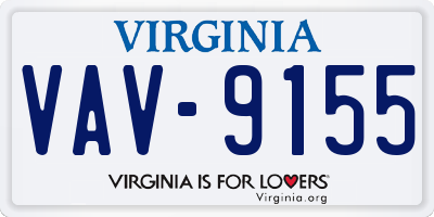 VA license plate VAV9155