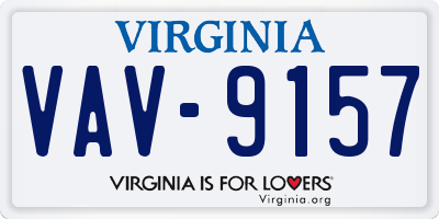 VA license plate VAV9157