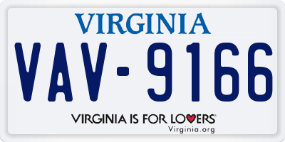 VA license plate VAV9166
