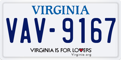 VA license plate VAV9167