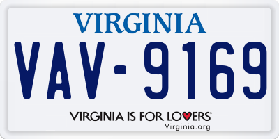 VA license plate VAV9169