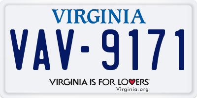 VA license plate VAV9171
