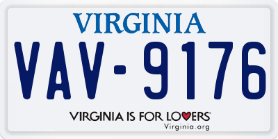 VA license plate VAV9176