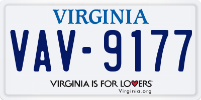 VA license plate VAV9177