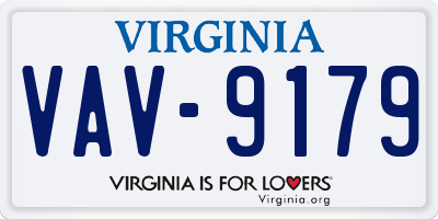 VA license plate VAV9179