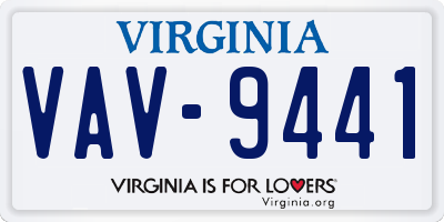 VA license plate VAV9441
