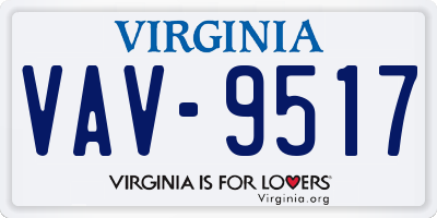VA license plate VAV9517