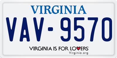 VA license plate VAV9570