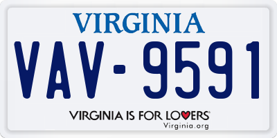VA license plate VAV9591