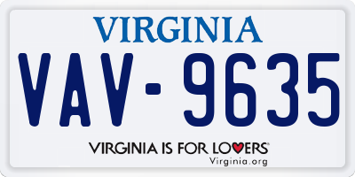 VA license plate VAV9635