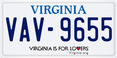 VA license plate VAV9655