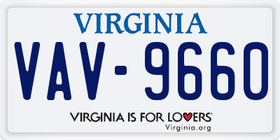 VA license plate VAV9660