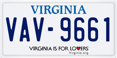 VA license plate VAV9661
