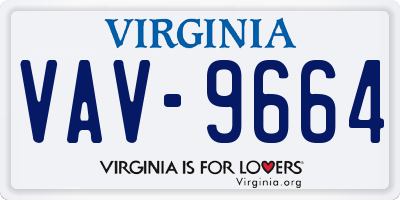 VA license plate VAV9664