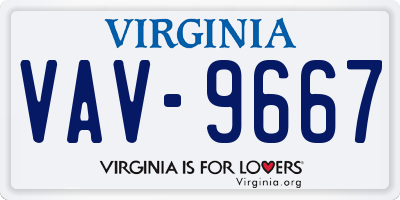 VA license plate VAV9667