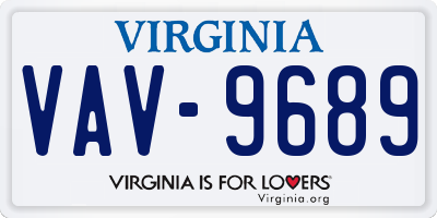 VA license plate VAV9689