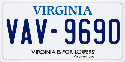 VA license plate VAV9690