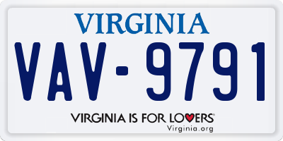 VA license plate VAV9791