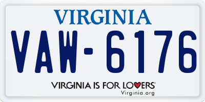 VA license plate VAW6176