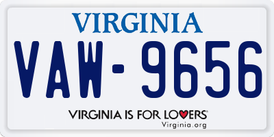 VA license plate VAW9656