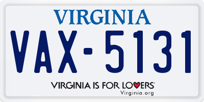 VA license plate VAX5131