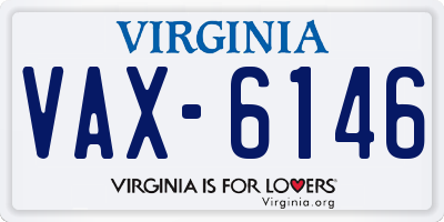 VA license plate VAX6146