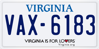 VA license plate VAX6183