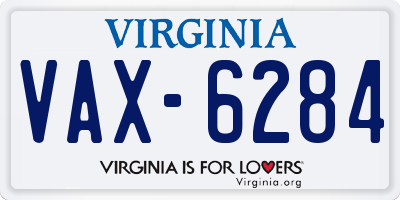 VA license plate VAX6284