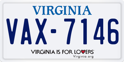 VA license plate VAX7146