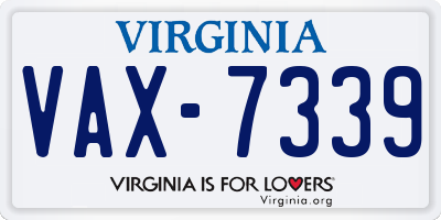 VA license plate VAX7339