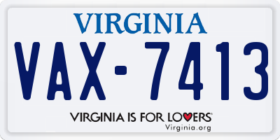VA license plate VAX7413