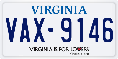 VA license plate VAX9146
