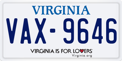 VA license plate VAX9646