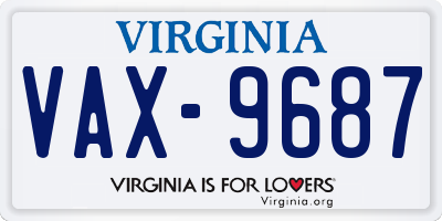 VA license plate VAX9687