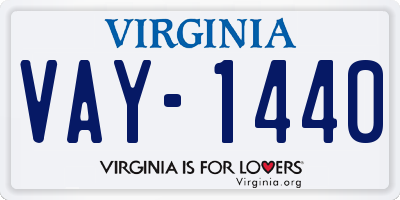 VA license plate VAY1440