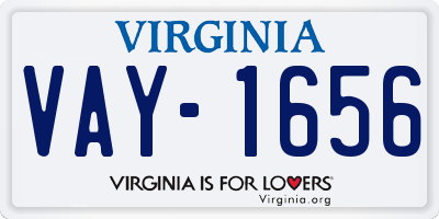 VA license plate VAY1656