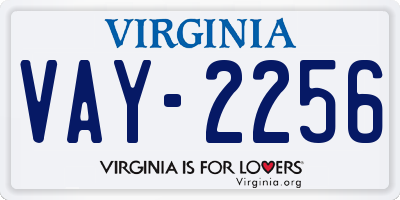 VA license plate VAY2256