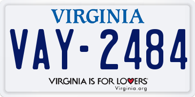 VA license plate VAY2484