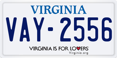 VA license plate VAY2556