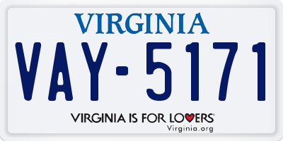 VA license plate VAY5171