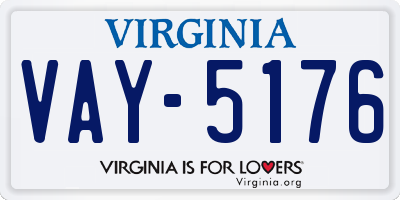 VA license plate VAY5176