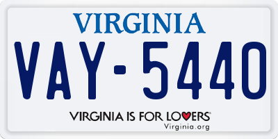 VA license plate VAY5440