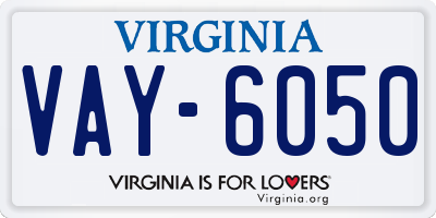 VA license plate VAY6050